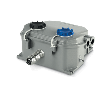 Junction box with insulation piercing through-type line with cable gland. Cable sect 6-35mm². 1 Fuse 4A (L)