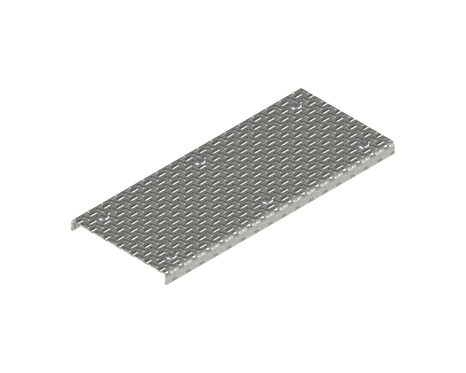 C5 Walkable cover for straight elements 3+2 thk checker plate b.100 mt2 AL